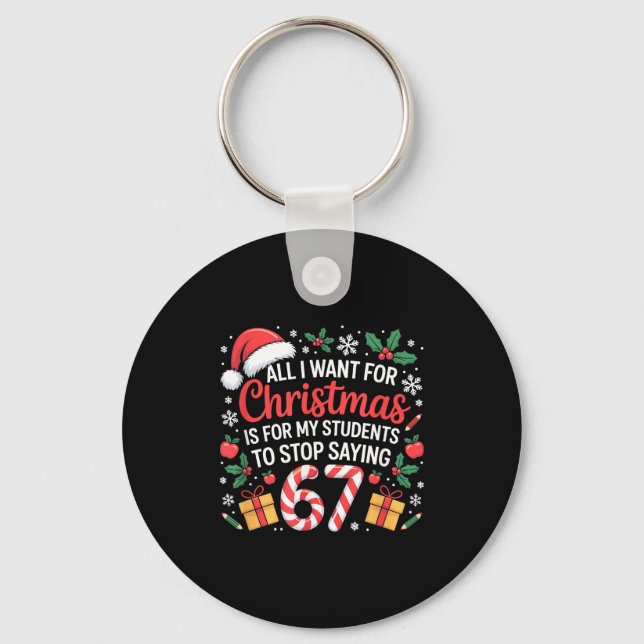 Chaveiro Funny Teacher Christmas Saying 67 Holiday Festive  (Frente)