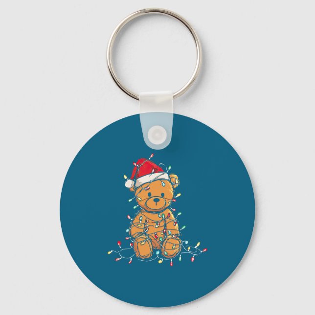 Chaveiro Funny Teddy Bear Christmas Graphics Lights Lover L (Frente)