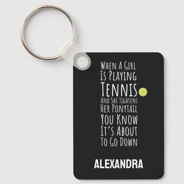 Chaveiro Funny Tennis Teen Girls Her Kids Sports Women  (Frente)