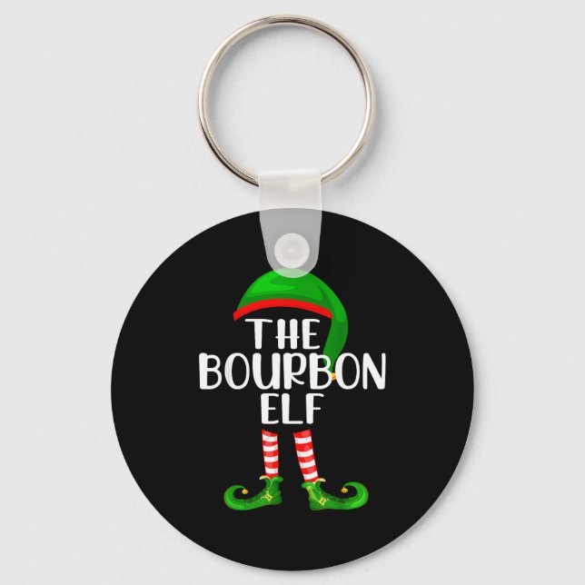 Chaveiro Funny The Bourbon Elf Matching Family Christmas  (Frente)