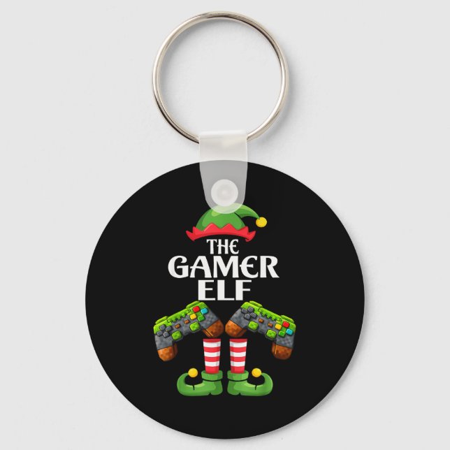 Chaveiro Funny The Gamer Elf Christmas Gamer Boy Kids  (Frente)