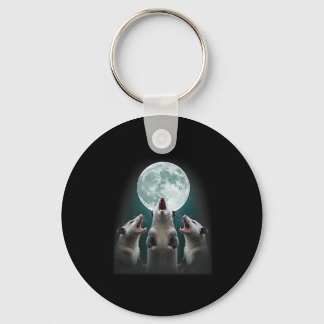 Chaveiro Funny Three Possum Moon _ 3 Ogambm E Morto Moon (Frente)