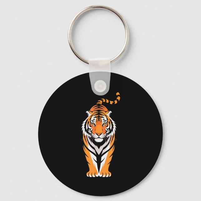Chaveiro Funny Tiger Art For Men Women Boys Girls Animal Ti (Frente)