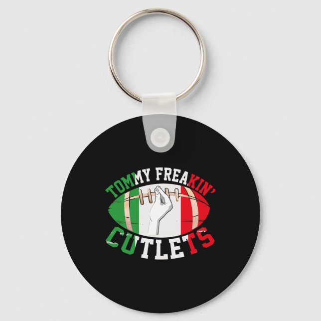 Chaveiro Funny Tommy Freakin' Cutlets New Jersey Italy Flag (Frente)