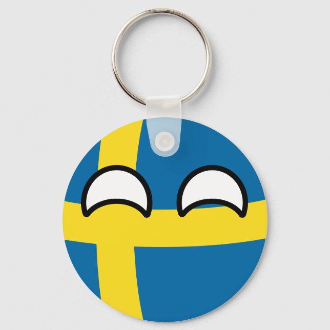 Chaveiro Funny Trending Geeky Sweden Countryball (Frente)
