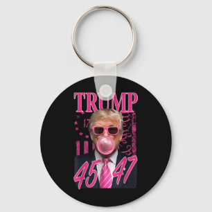 Chaveiro Funny Trump Bubble Gum 1776 Pink Flag