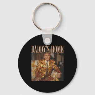 Chaveiro Funny Trump Leopard Daddys Home, Trump 2024