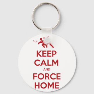 Chaveiro Funny Ultimate Frisbee- Keep Calm and Force Home