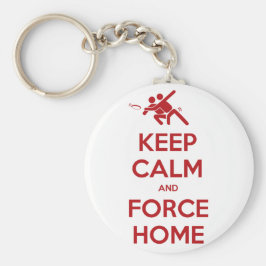 Chaveiro Funny Ultimate Frisbee- Keep Calm and Force Home