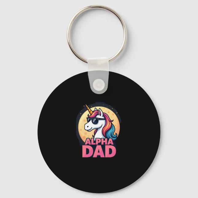 Chaveiro Funny Unicorn Dad Laufey Men Father's Day Christma (Frente)