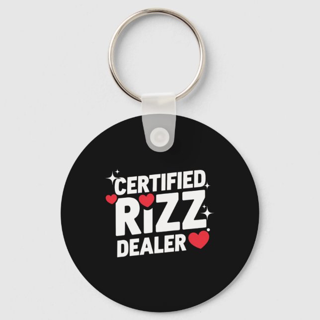 Chaveiro Funny Valentine Revendedor de Rizz Certificado Ger (Frente)