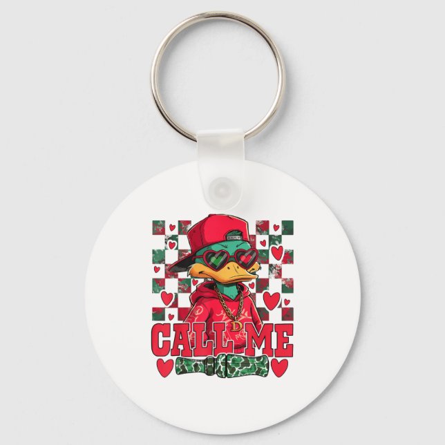 Chaveiro Funny Valentine's Day Boy Duck Hunting Call Me Tod (Frente)