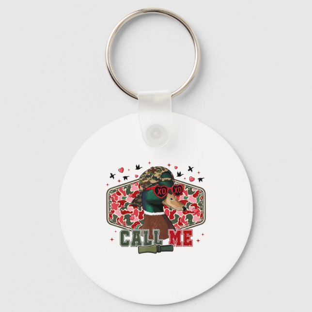 Chaveiro Funny Valentine's Day Boy Duck Hunting Call Me Tod (Frente)