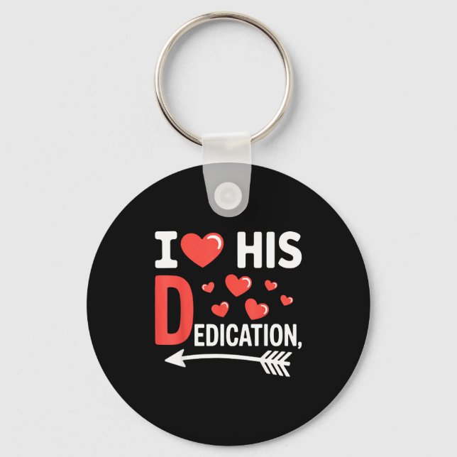 Chaveiro Funny Valentine's Day Couple Matching I Love His D (Frente)