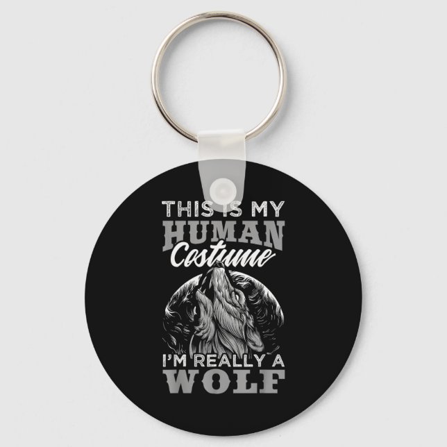Chaveiro Funny Wolf Design Human Costume I'm A Wolf  (Frente)