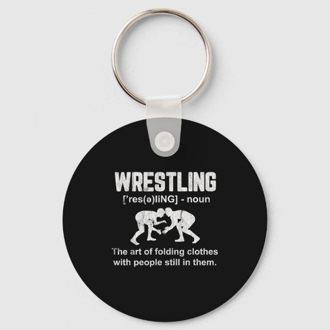 Chaveiro Funny Wrestling Definition Wrestler Boys Mens Teen (Frente)