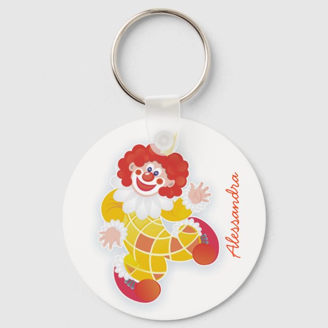 Chaveiro funny yellow clown with your name (Frente)