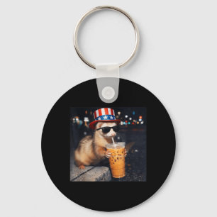 Chaveiro Furão Engraçado Café Gelado Meme Retro Urbano Gera