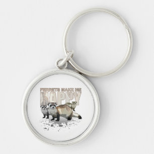 Chaveiro Furões Fofos Me Fazem Feliz Design Divertido para