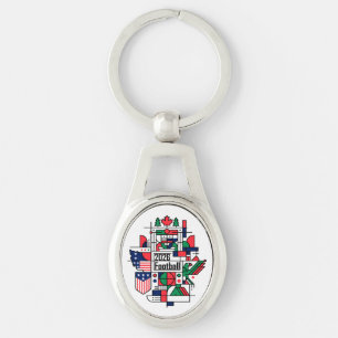 Chaveiro Futebol 2026 EUA, Canadá, México Futebol Art