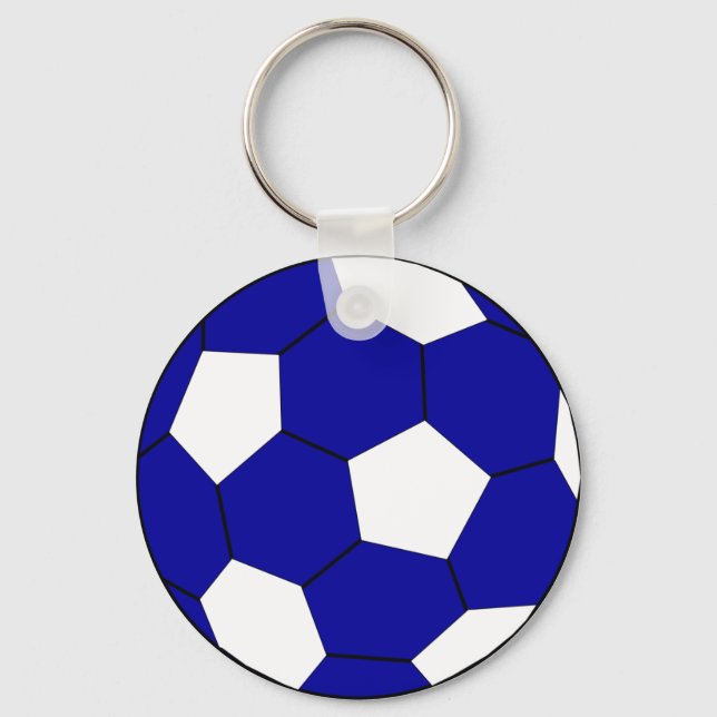 Chaveiro Futebol azul e branco (Frente)