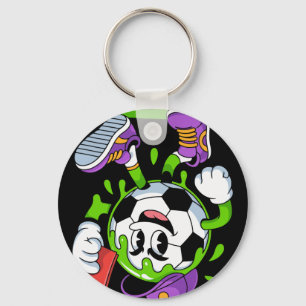 Chaveiro Futebol Bola Cartoon Gotejamento Cartão Vermelho D
