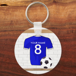 Chaveiro Futebol branco personalizado Jersey