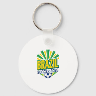 Chaveiro Futebol Brasil 2026 Futebol Negrito Tipografia Paí