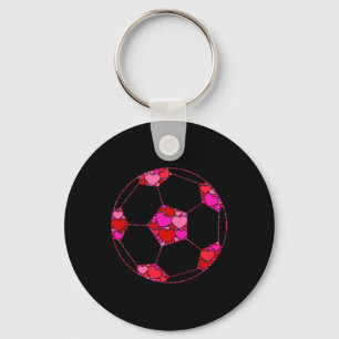 Chaveiro Futebol Byll Rosa Coração Vermelho Para Mulheres H
