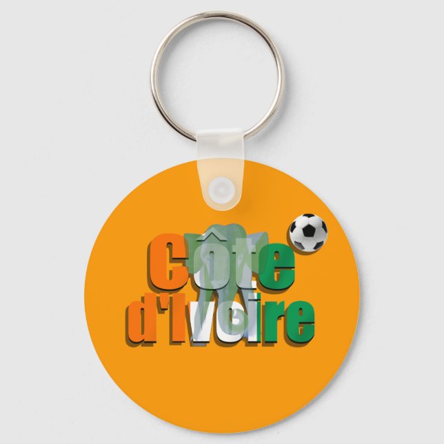 Chaveiro Futebol da Costa do Marfim Les Éléphants presentes (Frente)