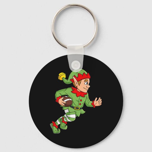 Chaveiro Futebol do Elf de Natal dando voltas a crianças (Frente)