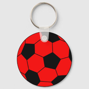 Chaveiro Futebol do futebol vermelho e preto