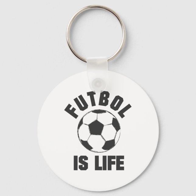 Chaveiro Futebol é Vida - Roupas de Futebol  (Frente)
