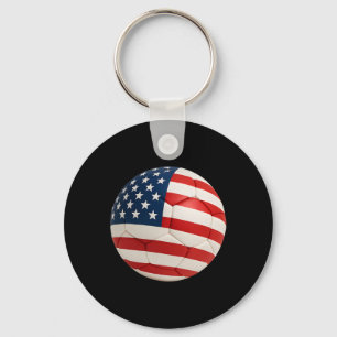 Chaveiro Futebol Ll Com Bandeira Americana Dos EUA 4 De Jul