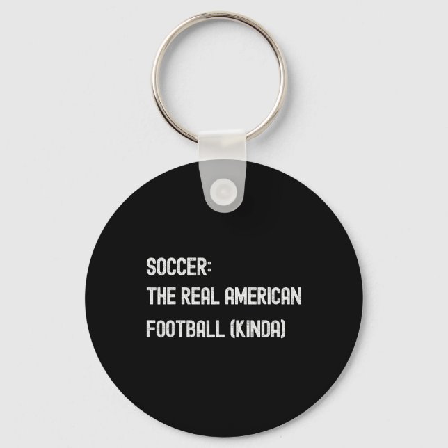 Chaveiro Futebol Pé Loco Fã Americano Jogar Jogo Piada  (Frente)