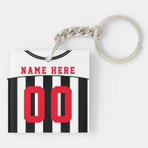 Futebol Personalizado de Black & White Stripes