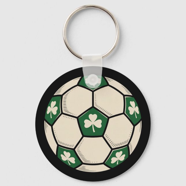 Chaveiro Futebol Trevo Irlandês Ll Projeto Patrick  (Frente)