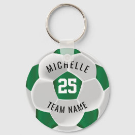 Chaveiro Futebol - Verde escuro e branco