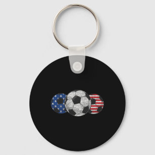 Chaveiro Futebol Vermelha Branco Azul Bandeira Americana 4