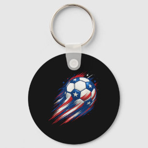Chaveiro Futebol Vermelho Branco E Azul Byll Patriótico Qua