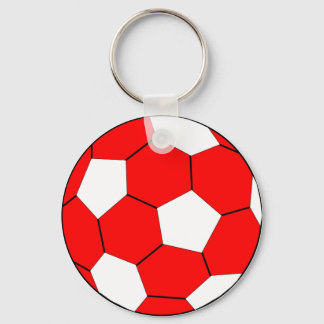 Chaveiro Futebol vermelho e branco