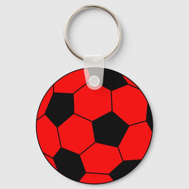 Chaveiro Futebol vermelho e preto (Frente)