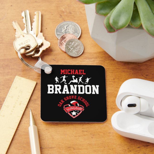 Chaveiro Futebol - Vermelho, Preto e Branco (Mesa)