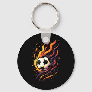 Chaveiro Futebol Vintage Retro Chamas de Futebol Esporte By