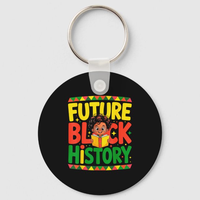 Chaveiro Future Black History Kids Book Reading Black Histo (Frente)