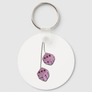 Chaveiro FuzzyPinkHeartDice073011