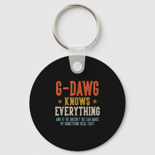 Chaveiro G-dawg sabe tudo dia dos pais retrô vintage