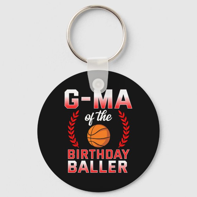 Chaveiro G-Mães Do Aniversário Bday-Basball Celebrati (Frente)