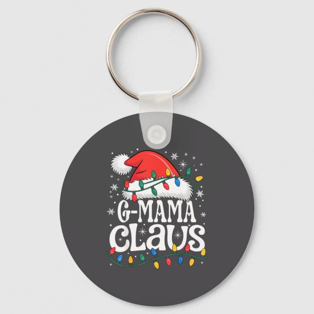 Chaveiro G-mama Claus Funny Xmas Christmas Grandma Holiday  (Frente)