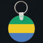 Chaveiro Gabão Flag<br><div class="desc">Bandeira Patriótica do Gabão.</div>